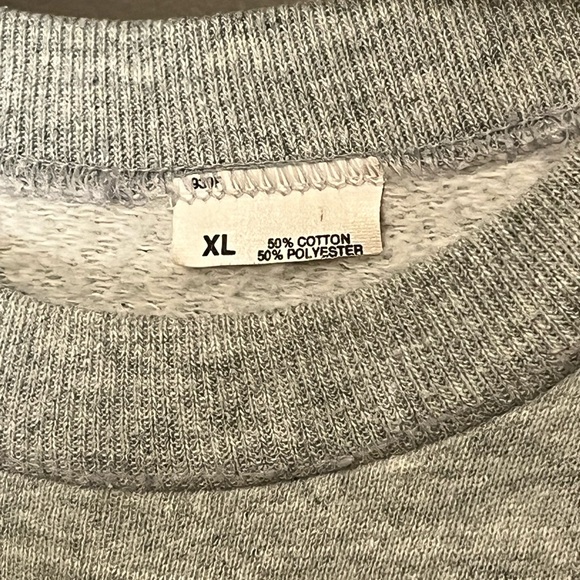 Vintage 90s Miami Hurricanes Sweatshirt Gray Fruit Of The Loom Size XL NCAA (G) - Picture 7 of 11